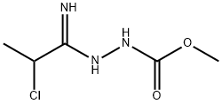 Hydrazinecarboxylic  acid,  2-(2-chloro-1-iminopropyl)-,  methyl  ester Struktur