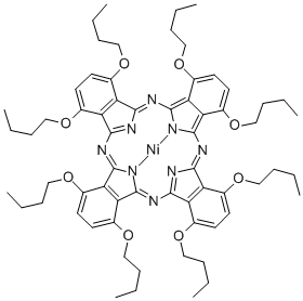 NI(II)-1,4,8,11,15,18,22,25-OCTABUTOXY- PHTHALOCYANINE Struktur