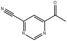 4-Pyrimidinecarbonitrile,6-acetyl- Struktur