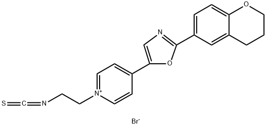 1-(2-ISOTHIOCYANATOETHYL)-4-[2-(3,4-DIHYDRO-2H-1-BENZOPYRAN-6-YL)-5- OXAZOLYL]PYRIDINIUM BROMIDE Struktur