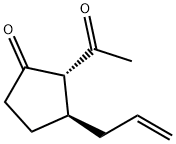 Cyclopentanone, 2-acetyl-3-(2-propenyl)-, trans- (9CI) Struktur