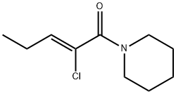 Piperidine, 1-(2-chloro-1-oxo-2-pentenyl)-, (Z)- (9CI) Struktur