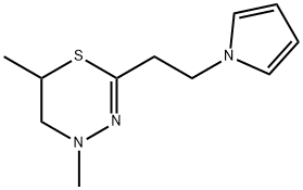 5,6-Dihydro-4,6-dimethyl-2-[2-(1H-pyrrol-1-yl)ethyl]-4H-1,3,4-thiadiazine Struktur