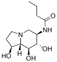 Butanamide, N-(octahydro-1,7,8-trihydroxy-6-indolizinyl)-, 1S-(1.alpha.,6.beta.,7.alpha.,8.beta.,8a.beta.)- Struktur