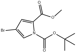 1-(tert-Butyl) 2-methyl 4-bromo-1H-pyrrole-1,2-dicarboxylate Struktur