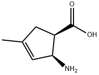 3-Cyclopentene-1-carboxylicacid,2-amino-4-methyl-,cis-(9CI) Struktur