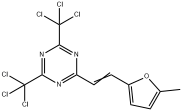 2-[2-(5-METHYLFURAN-2-YL)VINYL]-4,6-BIS(TRICHLOROMETHYL)-1,3,5-TRIAZINE Struktur