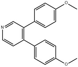 3,4-Bis(p-methoxyphenyl)pyridine Struktur