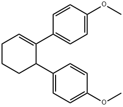 2,3-Bis(p-methoxyphenyl)-1-cyclohexene Struktur