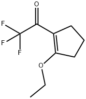 Ethanone, 1-(2-ethoxy-1-cyclopenten-1-yl)-2,2,2-trifluoro- (9CI) Struktur