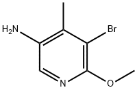 5-Bromo-6-methoxy-4-methyl-pyridin-3-ylamine Struktur