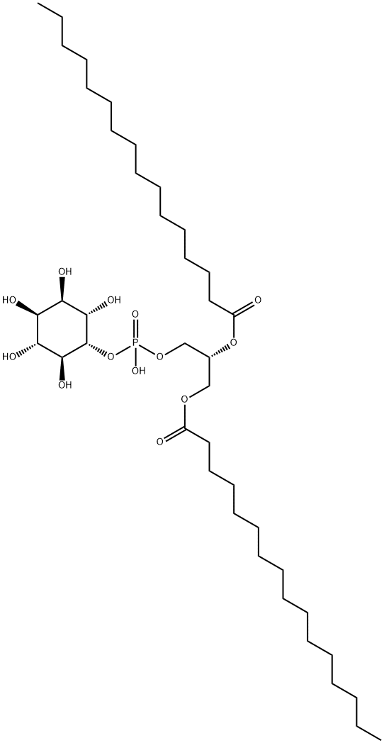 2-O-(1,2-O-dipalmitoyl-sn-glycero-3-phospho)inositol Struktur