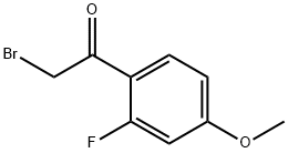 2-BROMO-1-(2-FLUORO-4-METHOXYPHENYL)ETHANONE Struktur