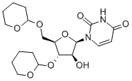 1-(3,5-BIS-O-(TETRAHYDRO-2H-PYRAN-2-YL)-BETA-D-ARABINOFURANOSYL)-2,4(1H,3H)-PYRIMIDINEDIONE Struktur