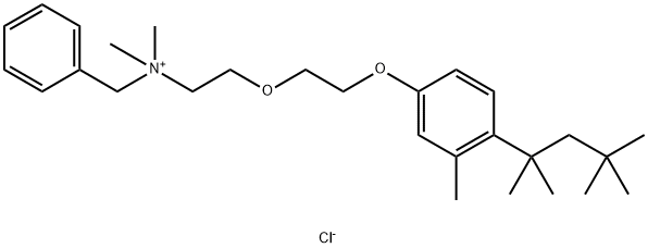 Diisobutyl cresoxyethoxyethyl dimethyl benzyl ammonium chloride Struktur