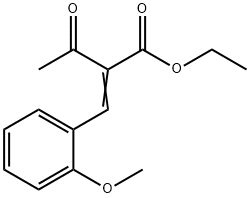 2-(2-Methoxybenzylidene)-3-oxobutyric acid ethyl ester Struktur