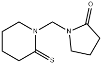 2-Pyrrolidinone,  1-[(2-thioxo-1-piperidinyl)methyl]- Struktur