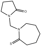 2-Pyrrolidinone,  1-[(hexahydro-2-thioxo-1H-azepin-1-yl)methyl]- Struktur