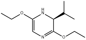 Pyrazine, 3,6-diethoxy-1,2-dihydro-2-(1-methylethyl)-, (S)- (9CI) Struktur