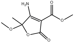 3-Furancarboxylicacid,4-amino-2,5-dihydro-5-methoxy-5-methyl-2-oxo-,methylester(9CI) Struktur