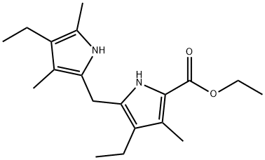 4-Ethyl-5-[(4-ethyl-3,5-dimethyl-1H-pyrrol-2-yl)methyl]-3-methyl-1H-pyrrole-2-carboxylic acid ethyl ester Struktur