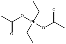 Bis(acetyloxy)diethylplumbane Struktur