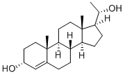 4-Pregnene-3-alpha,20-alpha-diol Struktur