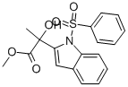 METHYL A-HYDROXY-A-METHYL-1-(PHENYLSULFONYL)INDOLE-2-ACETATE Struktur