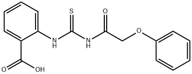 2-[[[(PHENOXYACETYL)AMINO]THIOXOMETHYL]AMINO]-BENZOIC ACID Struktur