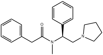 N-methyl-N-(1-phenyl-2-(1-pyrrolidinyl)ethyl)phenylacetamide Struktur