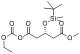 1-Ethoxycarbonyl-5-methyl-(3R)-3-tert-butyl-dimethylsilyloxypentanedioate Struktur