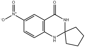 6-Nitrospiro[1,2,3,4-tetrahydroquinazoline-2,1'-cyclopentane]-4-one Struktur