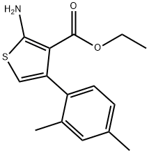 2-AMINO-4-(2,4-DIMETHYL-PHENYL)-THIOPHENE-3-CARBOXYLIC ACID ETHYL ESTER Struktur