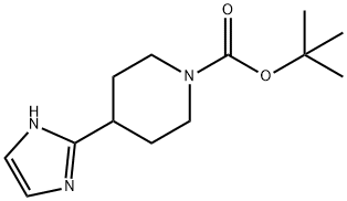 4-(1H-Imidazol-2-yl)-1-piperidinecarboxylic acid 1,1<br>-dimethylethyl ester Struktur