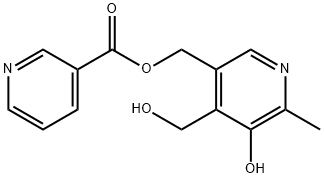 [5-hydroxy-4-(hydroxymethyl)-6-methyl-3-pyridyl]methyl nicotinate Struktur