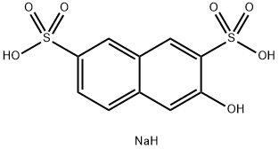 3-hydroxynaphthalene-2,7-disulphonic acid, sodium salt  Struktur