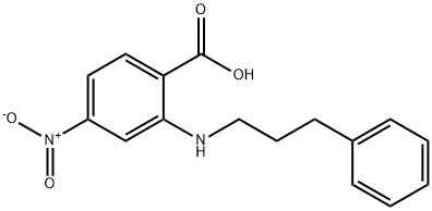 4-nitro-2-(3-phenylpropylamino)benzoate Struktur