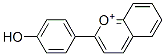 2-(4-Hydroxyphenyl)-1-benzopyrylium Struktur