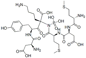 aspartyl-tyrosyl-phosphomethionyl-aspartyl-methionyl-lysine Struktur