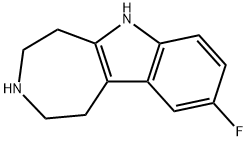 9-Fluoro-1,2,3,4,5,6-hexahydroazepino[4,5-b]indole Struktur