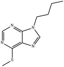 9-Butyl-6-(methylthio)-9H-purine Struktur