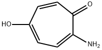 2-Amino-5-hydroxy-2,4,6-cycloheptatrien-1-one Struktur