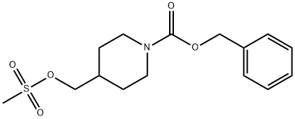 4-(Methanesulfonyloxymethyl)-piperidine-1-carboxylic acid benzyl ester Struktur