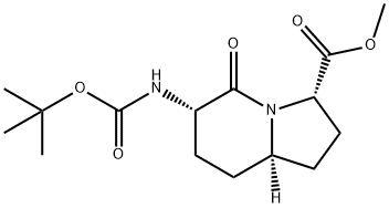 METHYL (3S,6S,8AR)-6-[(TERT-BUTOXYCARBONYL)AMINO]-5-OXOOCTAHYDROINDOLIZINE-3-CARBOXYLATE Struktur