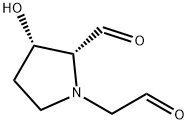 1-Pyrrolidineacetaldehyde, 2-formyl-3-hydroxy-, (2R-cis)- (9CI) Struktur