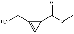 2-Cyclopropene-1-carboxylic acid, 2-(aminomethyl)-, methyl ester (9CI) Struktur