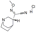 1-Azabicyclo(2.2.2)octane-3-acetonitrile, alpha-(methoxyimino)-, monohydrochloride, (R-(Z))- Struktur