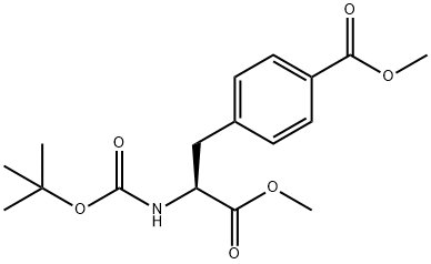 BOC-3-(4'methoxycarbonyl)-L-alanine mesthyl ester Struktur