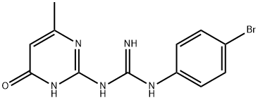 2-[3-(4-Bromophenyl)guanidino]-6-methyl-4-pyrimidinol Struktur