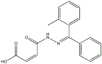 (Z)-3-[[[(2-methylphenyl)-phenyl-methylidene]amino]carbamoyl]prop-2-en oic acid Struktur